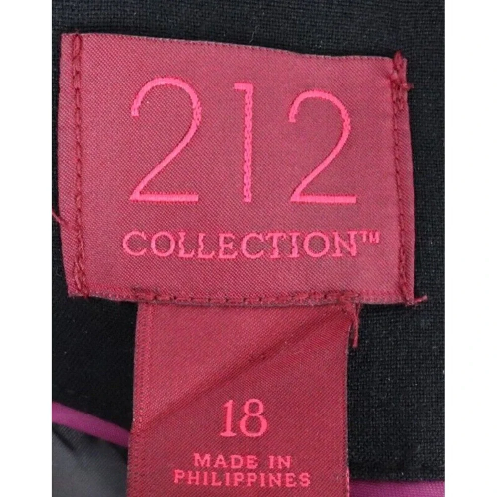212 Collection Lined Skirt Short Straight Womens Size 18‎ Black Polyester Blend